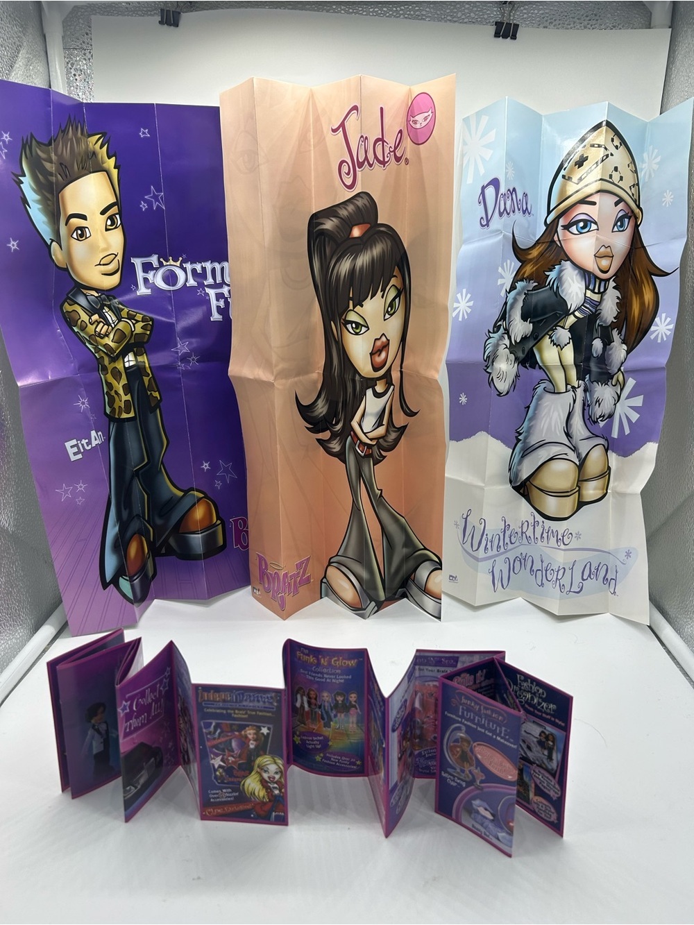 Vintage Y2K Bratz doll posters Dana winter wonderland eitan jade lot of 3